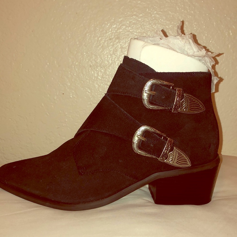 Urban Outfitters Black Western Booties